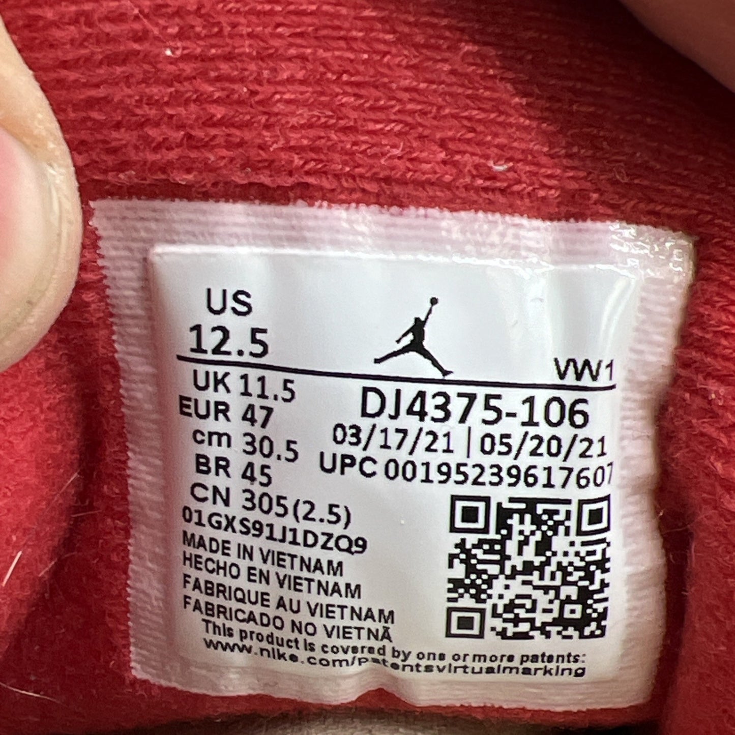 Size 12.5 - Air Jordan 2 Retro Low SP Off-White Varsity Red 2021 (DJ4375-106)