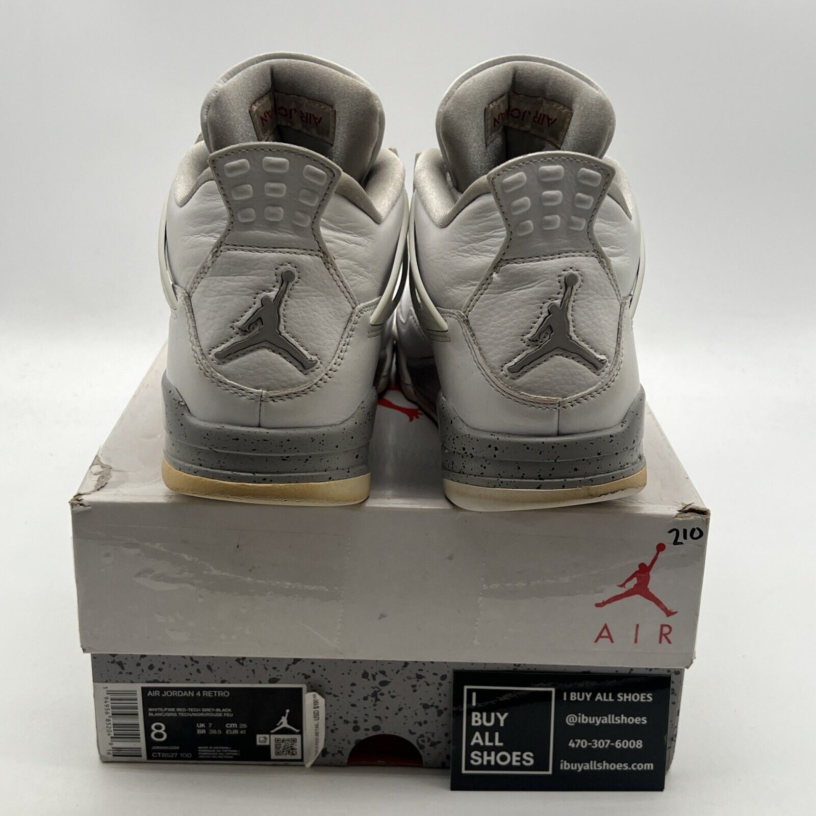 Size 8 - Air Jordan 4 Retro Mid White Oreo (CT8527-100)