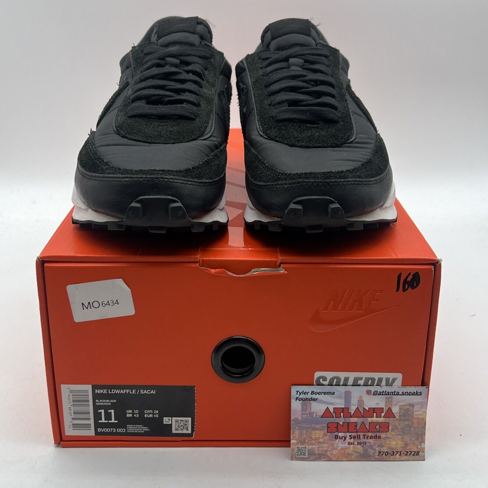 Size 11 - Nike sacai x LDWaffle Black Nylon White (BV0073-002)