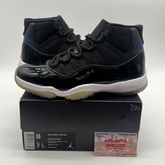 Size 8 - Jordan 11 Retro High Space Jam Black White Leather (378037-003)