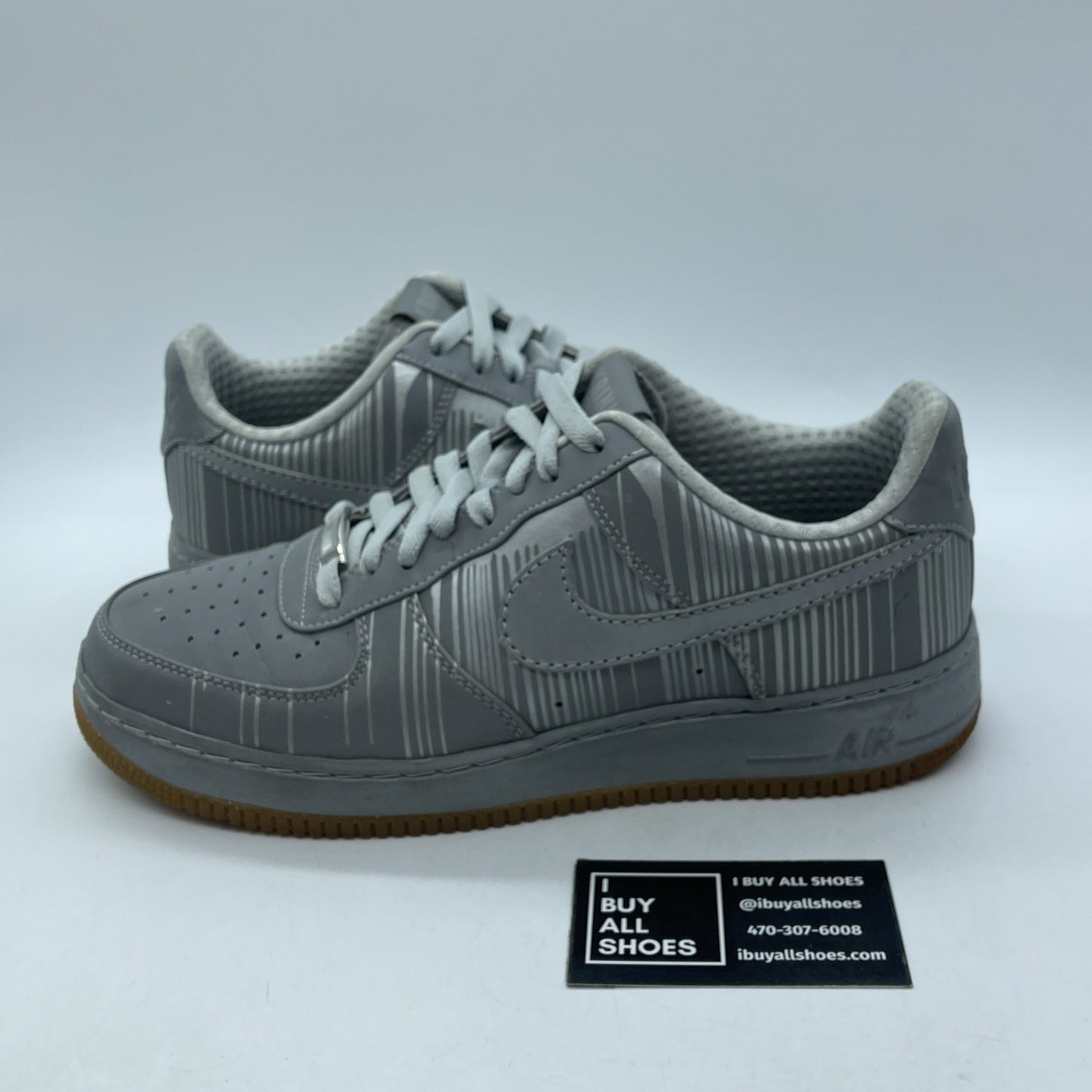 Size 9.5 - Nike Air Force 1 Supreme Low Krink Grey Leather Suede (318985-002)