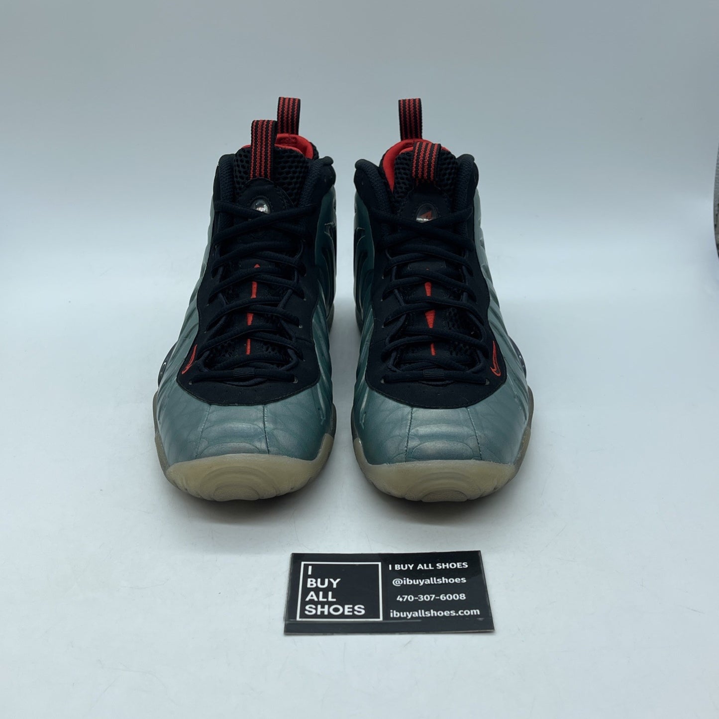 Size 7Y (GS) - Nike Little Posite One Mid Gone Fishing Green Black (644791-300)