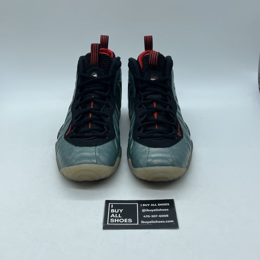 Size 7Y (GS) - Nike Little Posite One Mid Gone Fishing Green Black (644791-300)