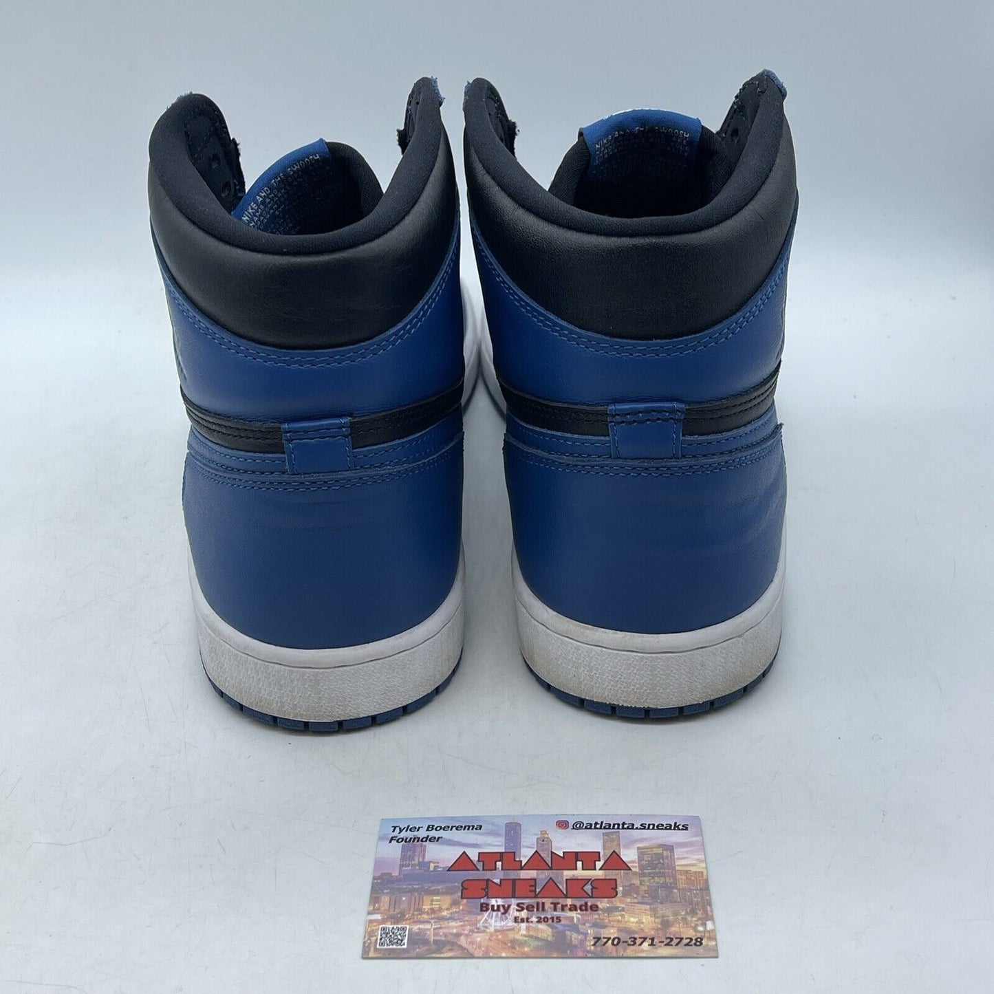 Size 12 - Jordan 1 Retro OG High Dark Marina Blue Black White (555088-404)