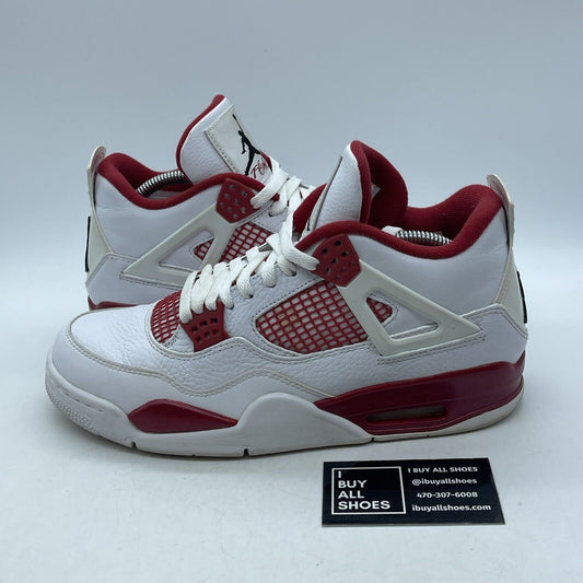 Size 9 - Jordan 4 Retro alternate 89 Red Black White Leather (308497-106)