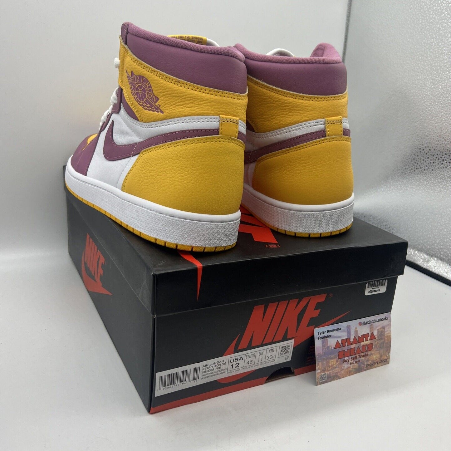 Size 12 - Jordan 1 Retro High OG Brotherhood 2022 Brand New Og All Yellow White