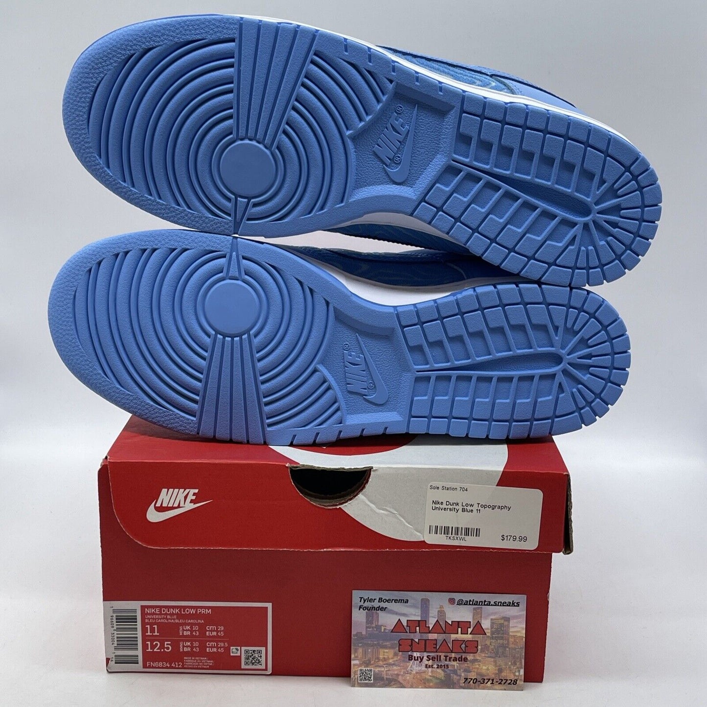 Size 11 - Nike Dunk Premium Low Topography - University Blue White (FN6834-412)