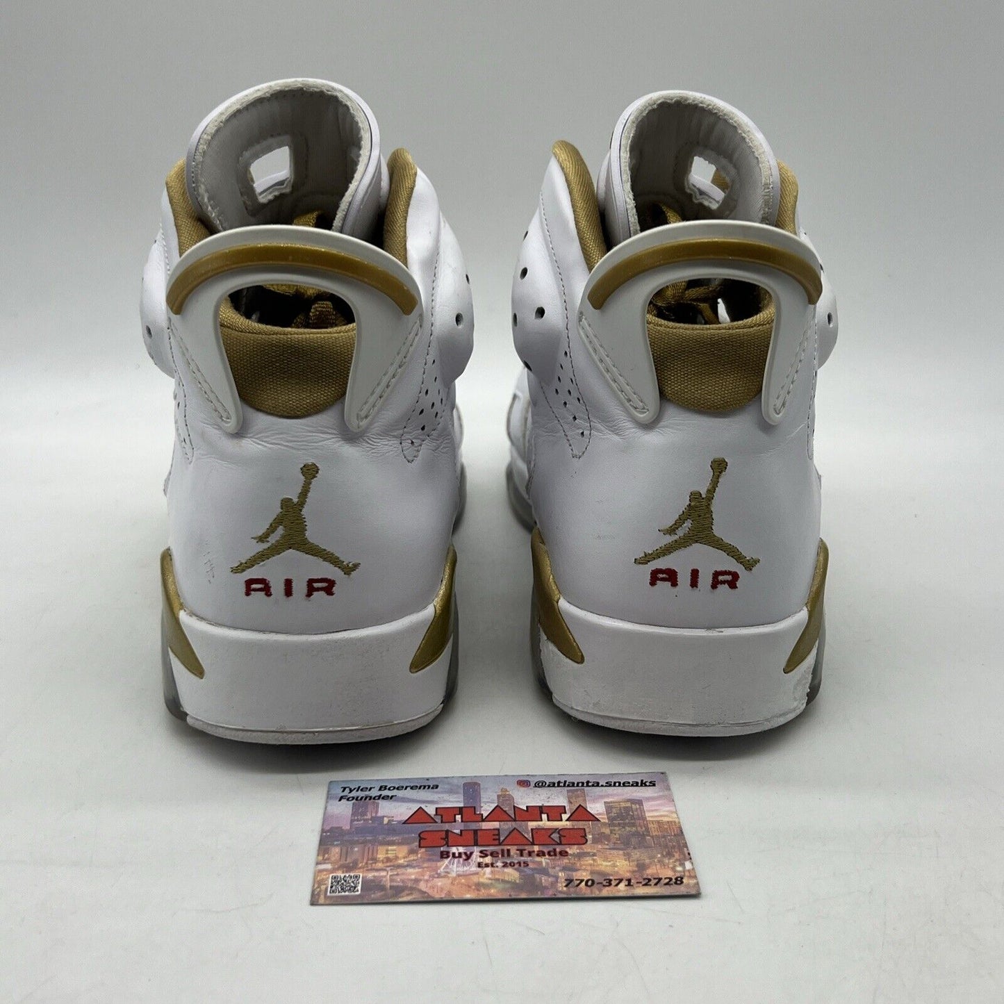 Size 8 - Air Jordan 6 Retro GMP White Gold Red Leather (384664-135)