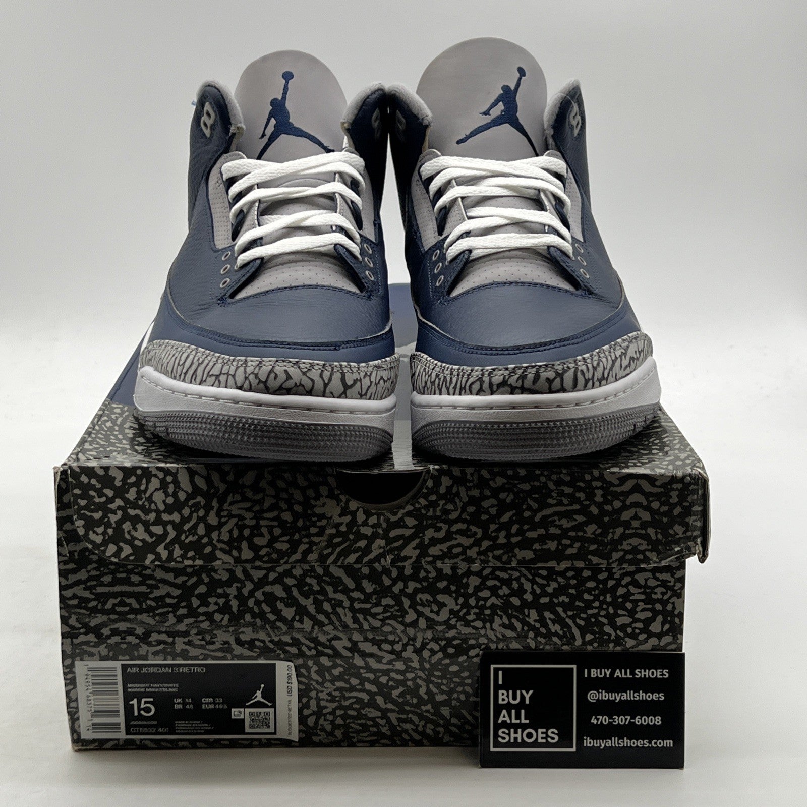 Size 15 - Air Jordan 3 Retro Blue (CT8532-401)