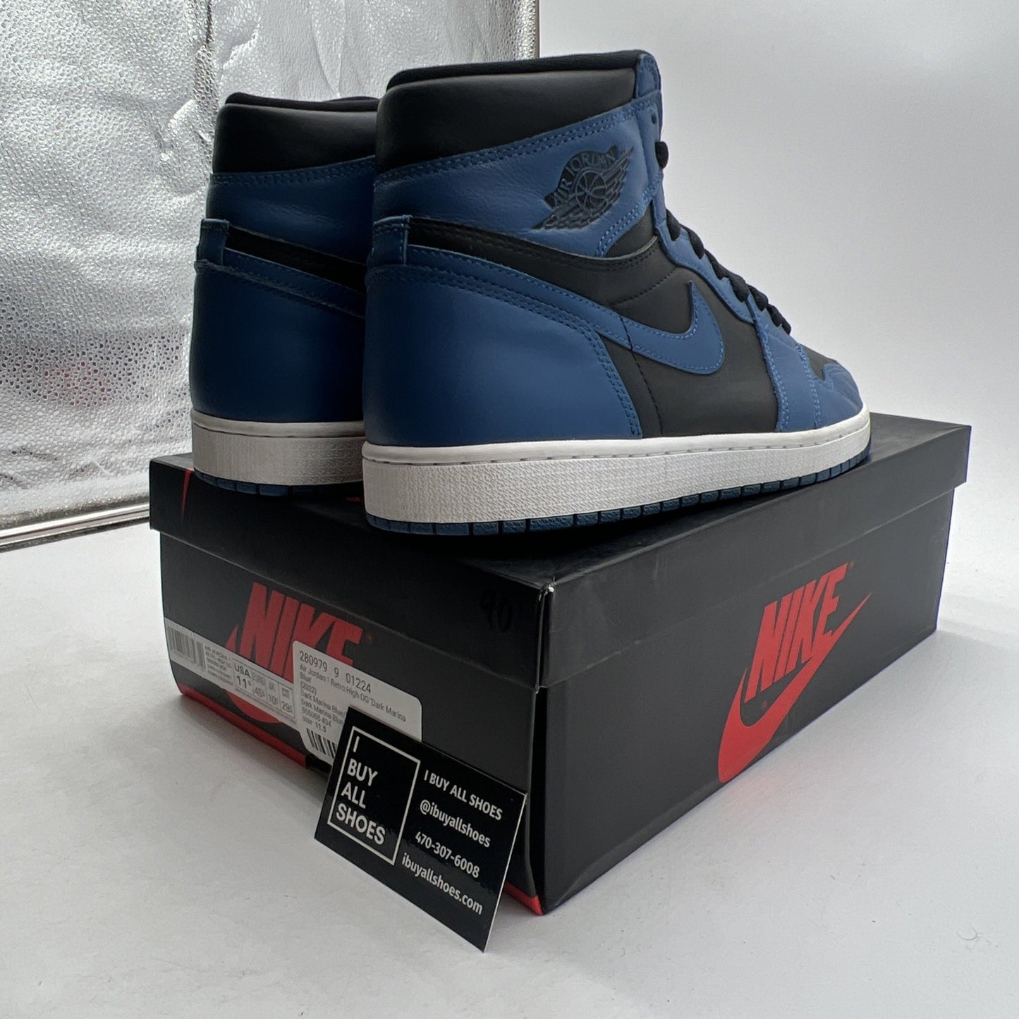 Size 11.5 - Air Jordan 1 Retro OG High Dark Marina Blue (555088-404)