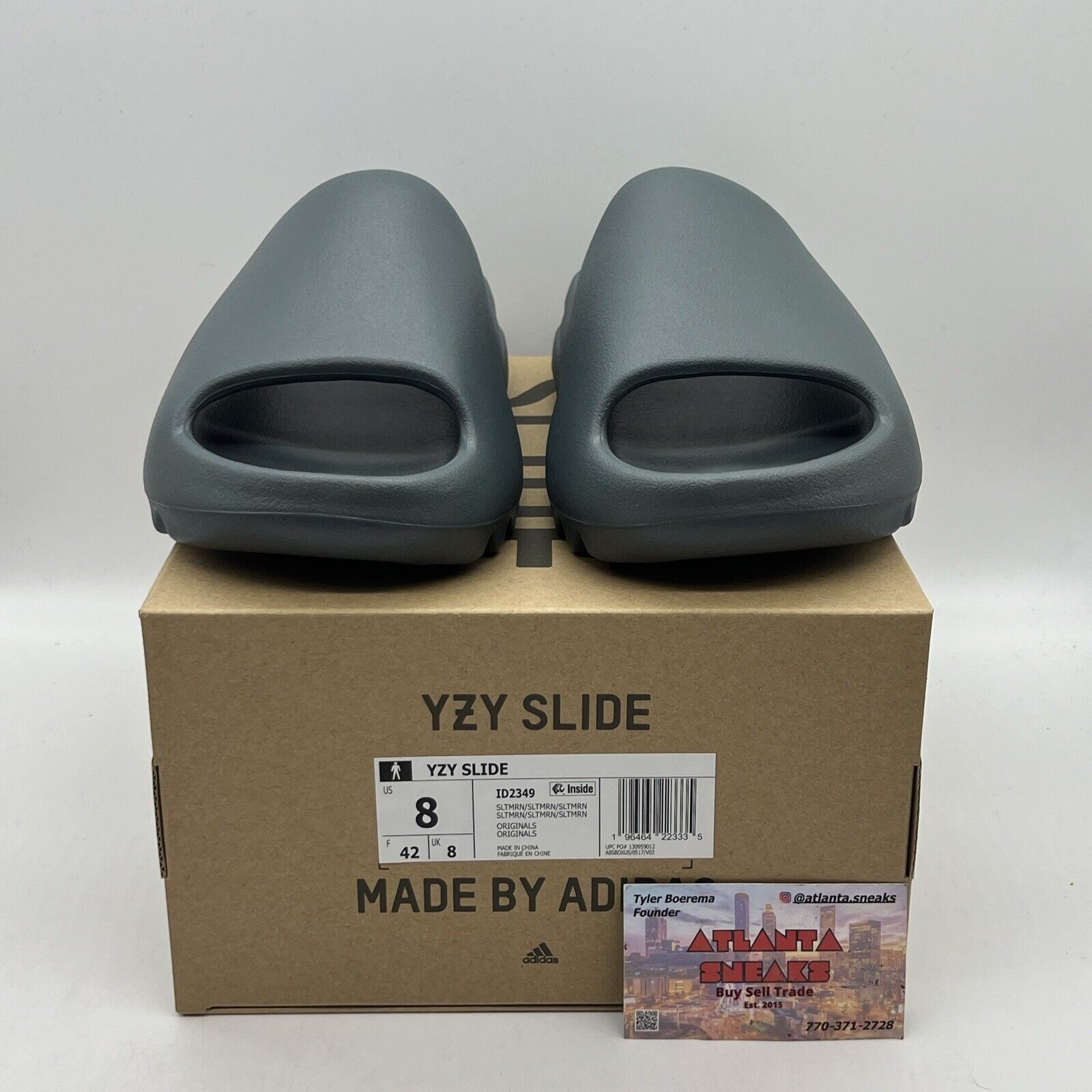 Size 8 - Yeezy Slide - Grey - Slate Marine - ID2349 - YZY Slide Og All