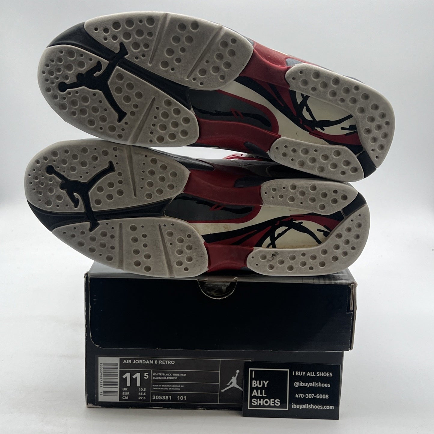 Size 11.5 - Air Jordan 8 Retro 2003 Bugs Bunny (305381-101)
