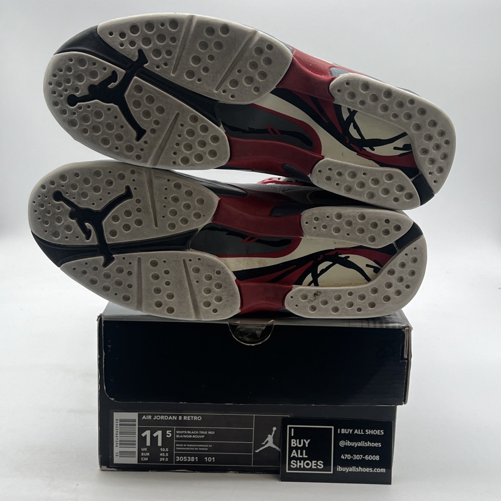 Size 11.5 - Air Jordan 8 Retro 2003 Bugs Bunny (305381-101)