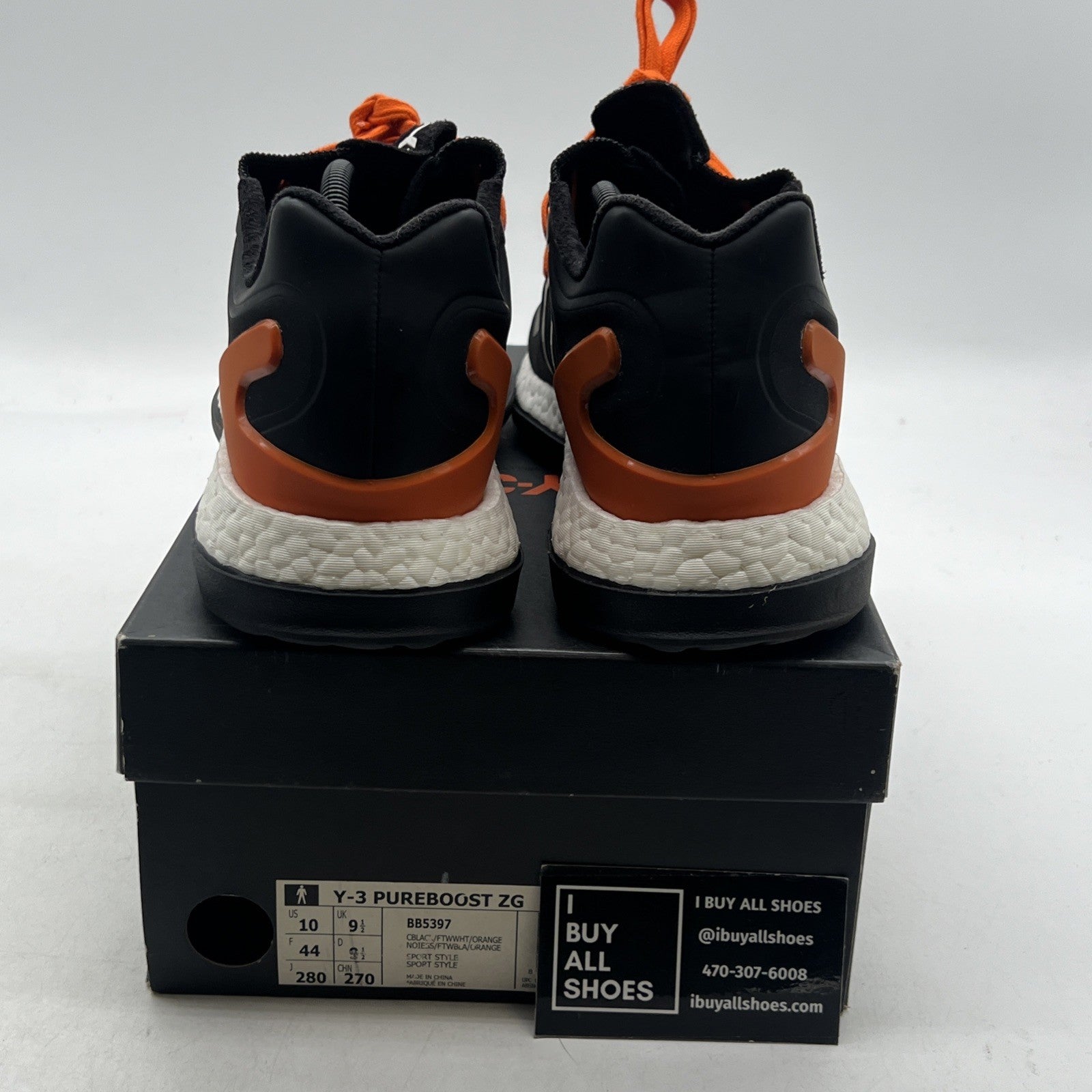 Size 10 - Adidas Y-3 Pureboost ZG Black White (BB5397)