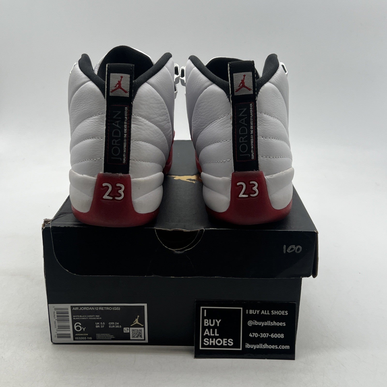 Size 6Y - Air Jordan 12 Retro 2023 Mid Cherry (153265-116)