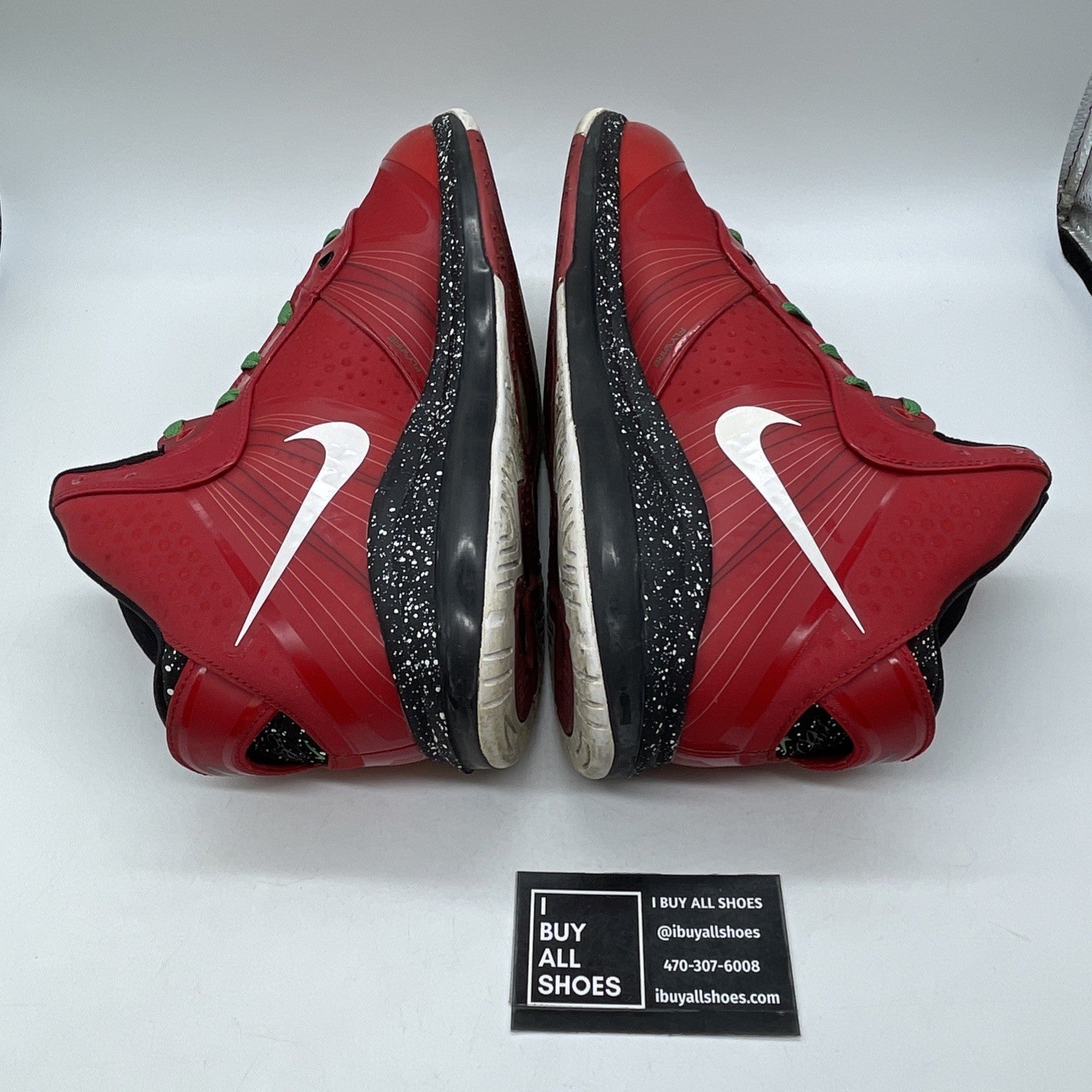 Size 12 - Nike LeBron 8 V/2 Christmas Red White Leather (4296776-600)