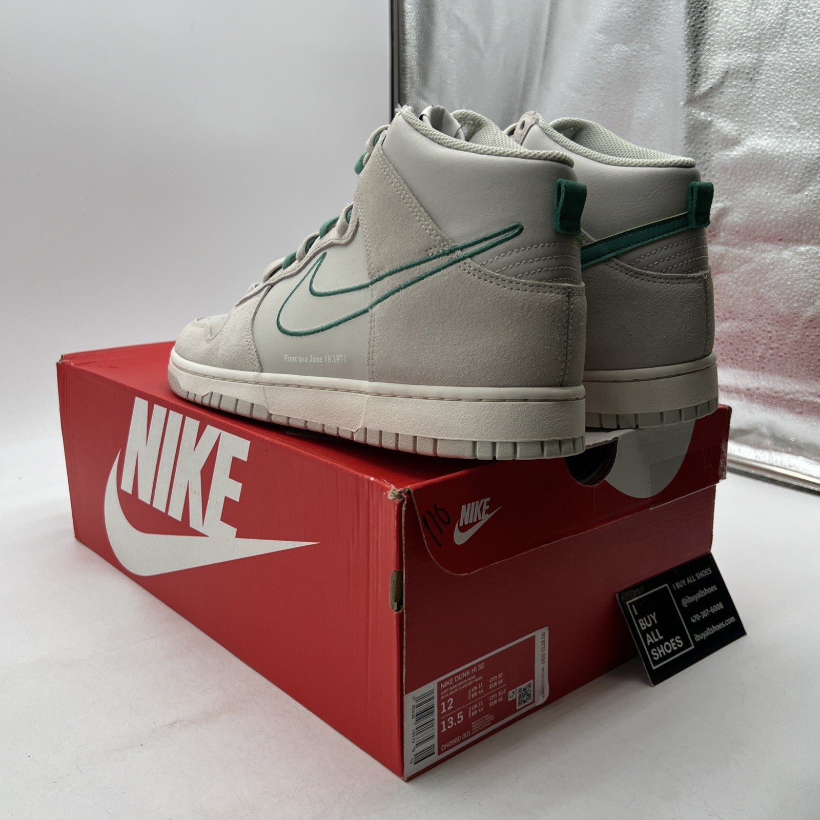 Size 12 - Nike Dunk SE High First Use Pack - Green Noise (DH0960-001)