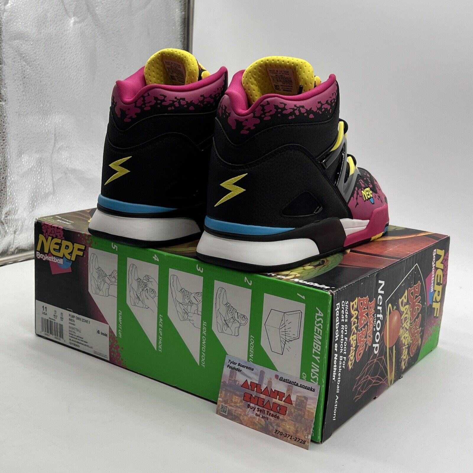Size 11 - Reebok NERF x Pump Omni Zone 2 Backboard Breaker