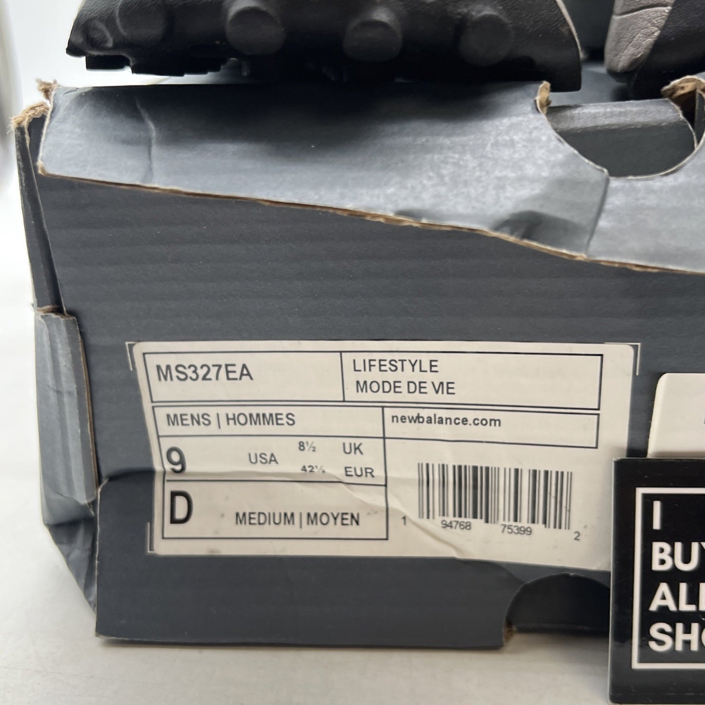 Size 9 - New Balance 327 Black Multi-Color (MS327EA)