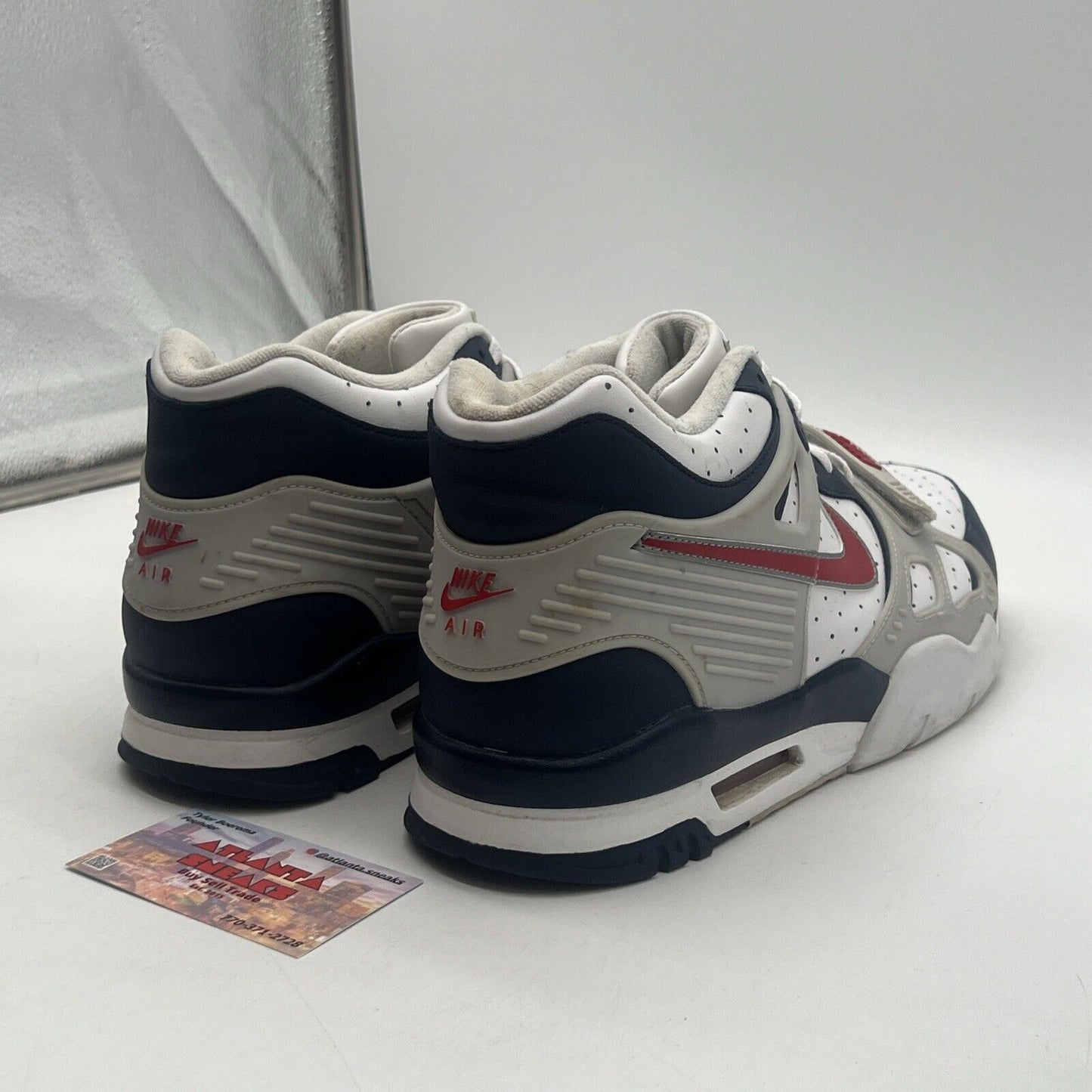 Size 13 - Nike Air Trainer 3 Retro USA White Red Grey Navy Leather CN0923-400