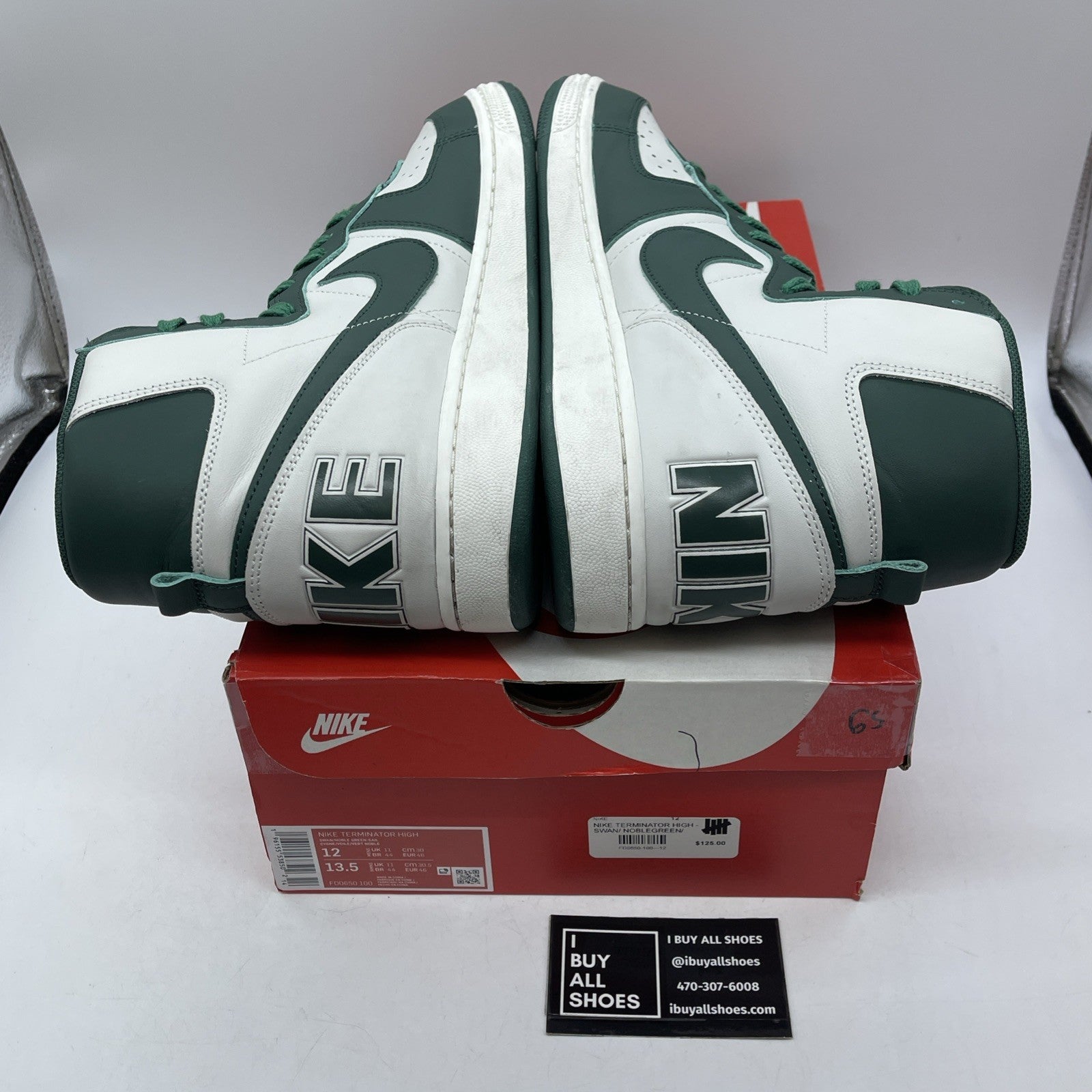 Size 12 - Nike Terminator High Noble Green White Leather (FD0650-100)