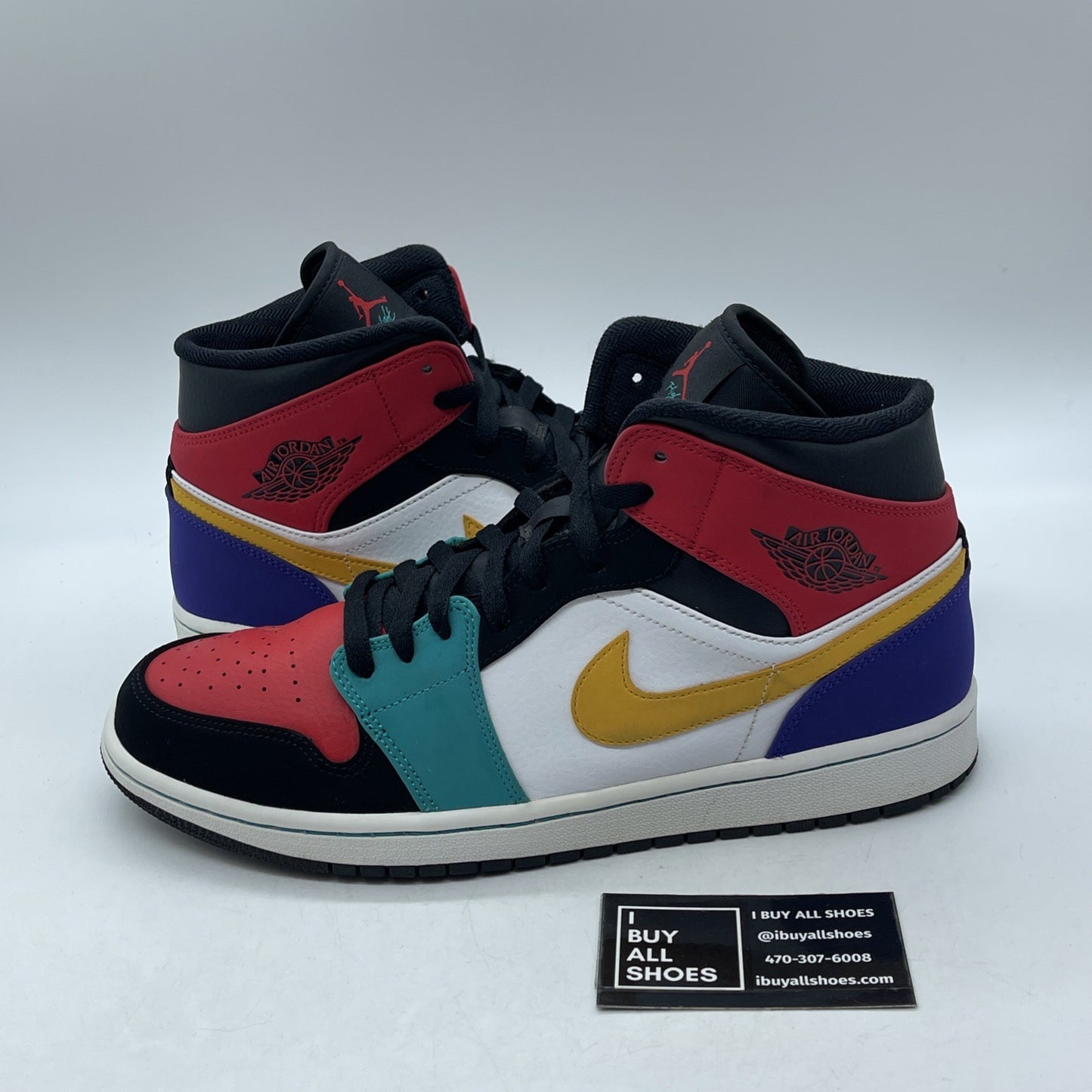 Size 11 - Air Jordan 1 Mid Multi-Color Suede Leather (554724-125)