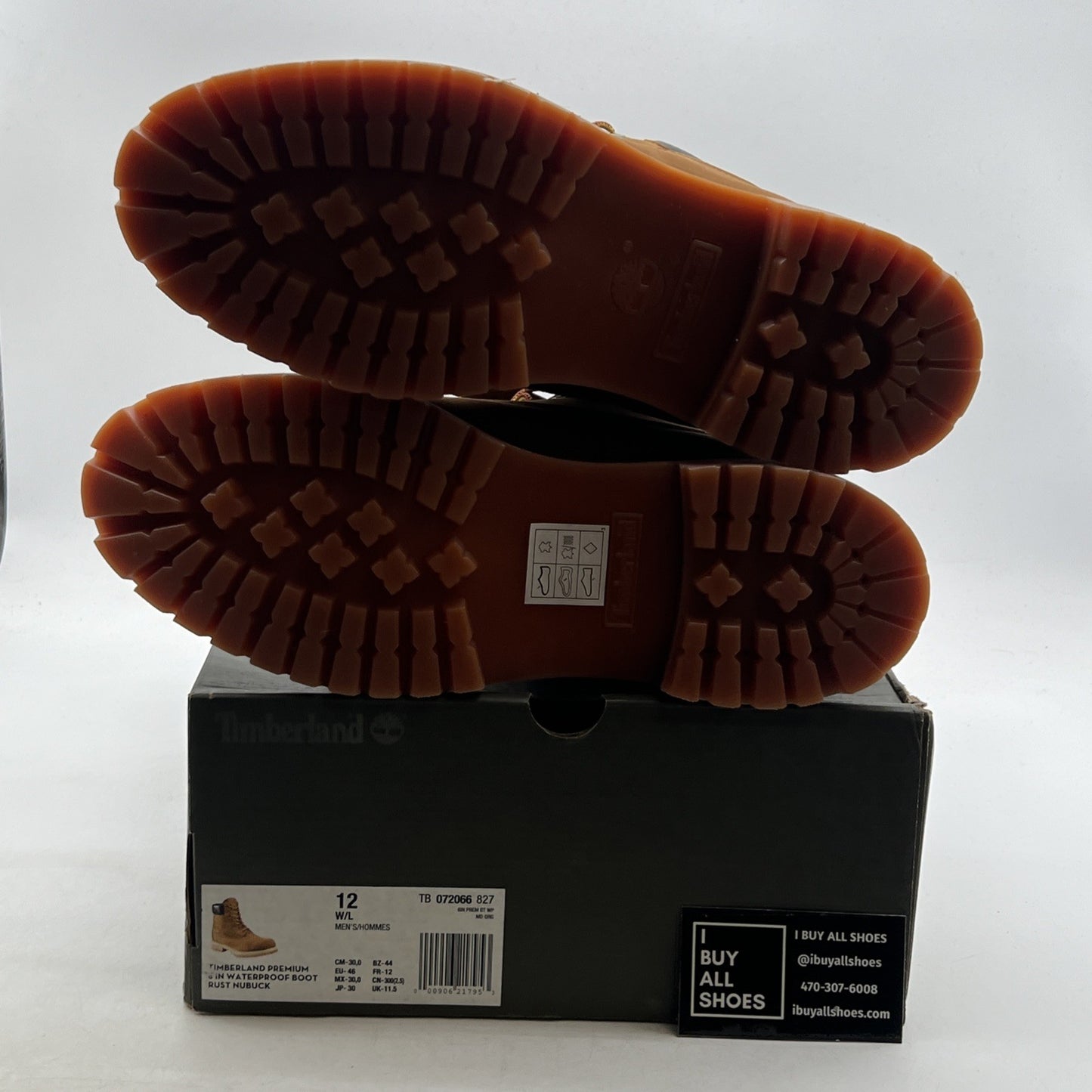 Size 12 - TIMBERLAND 6" Premium 'Rust Nubuck' Waterproof Boots (TB072066-827)