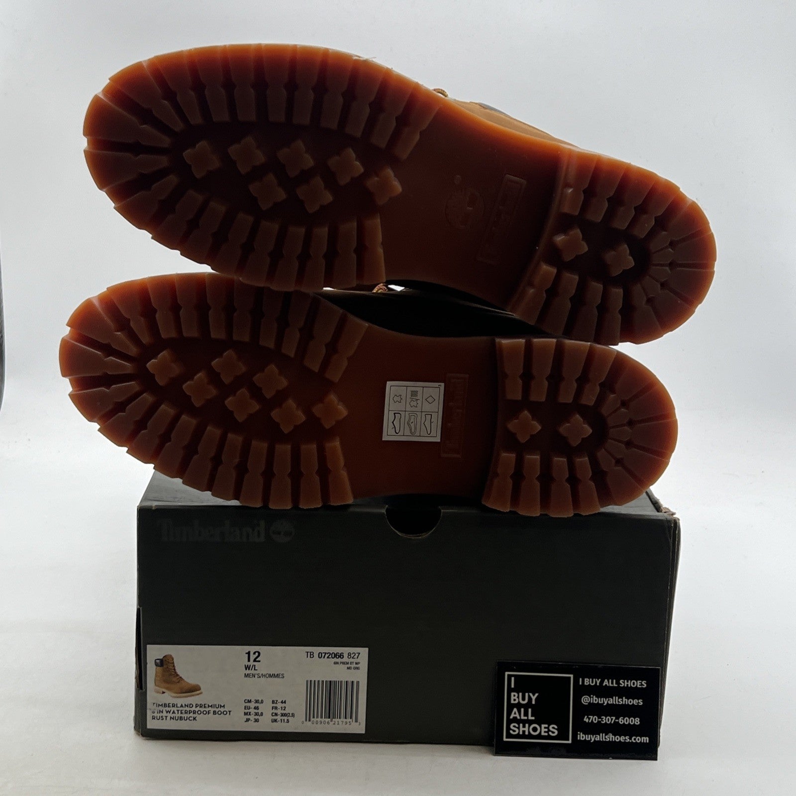 Size 12 - TIMBERLAND 6" Premium 'Rust Nubuck' Waterproof Boots (TB072066-827)