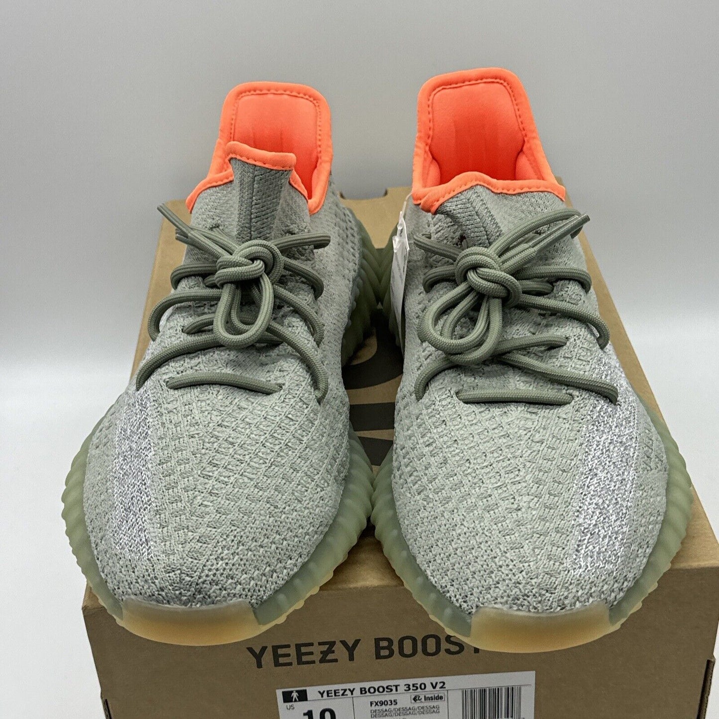 Size 10 - adidas Yeezy Boost 350 V2 Desert Sage Green Orange Comfy Kanye West