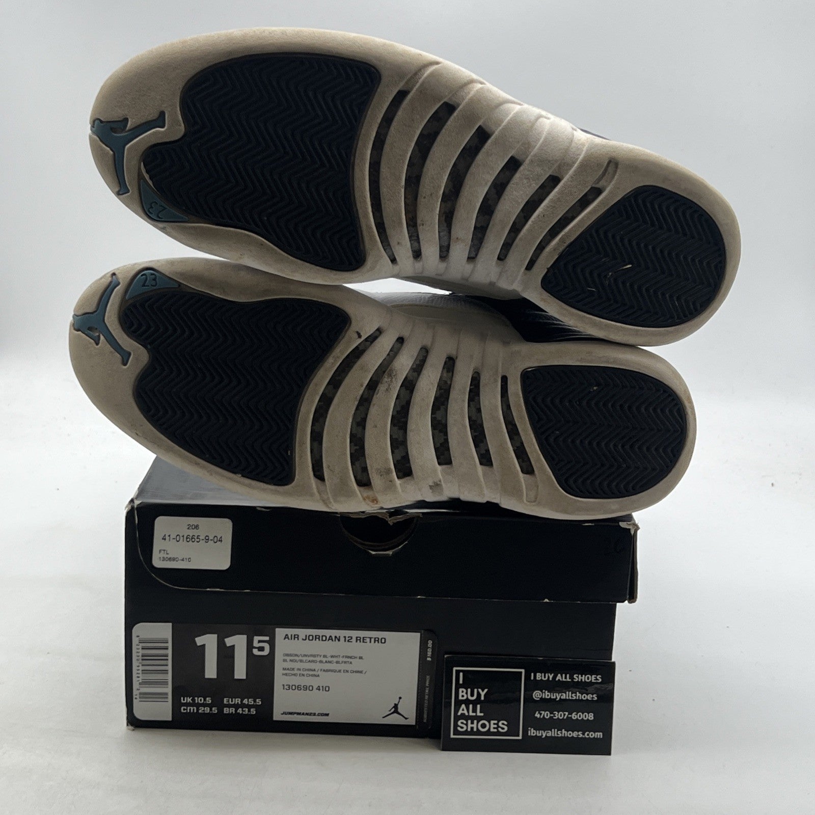 Size 11.5 - Air Jordan 12 Retro 2012 Obsidian (130690-410)
