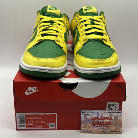 Size 12 - Nike Dunk Low Reverse Brazil Yellow Green White Leather
