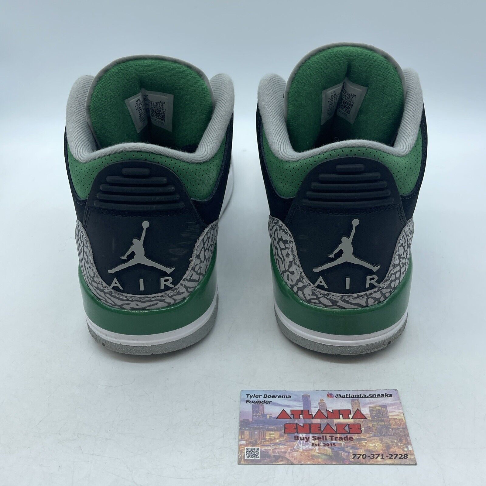 Size 9.5 - Jordan 3 Retro Mid Pine Green Black Green Grey Black (CT8532-030)