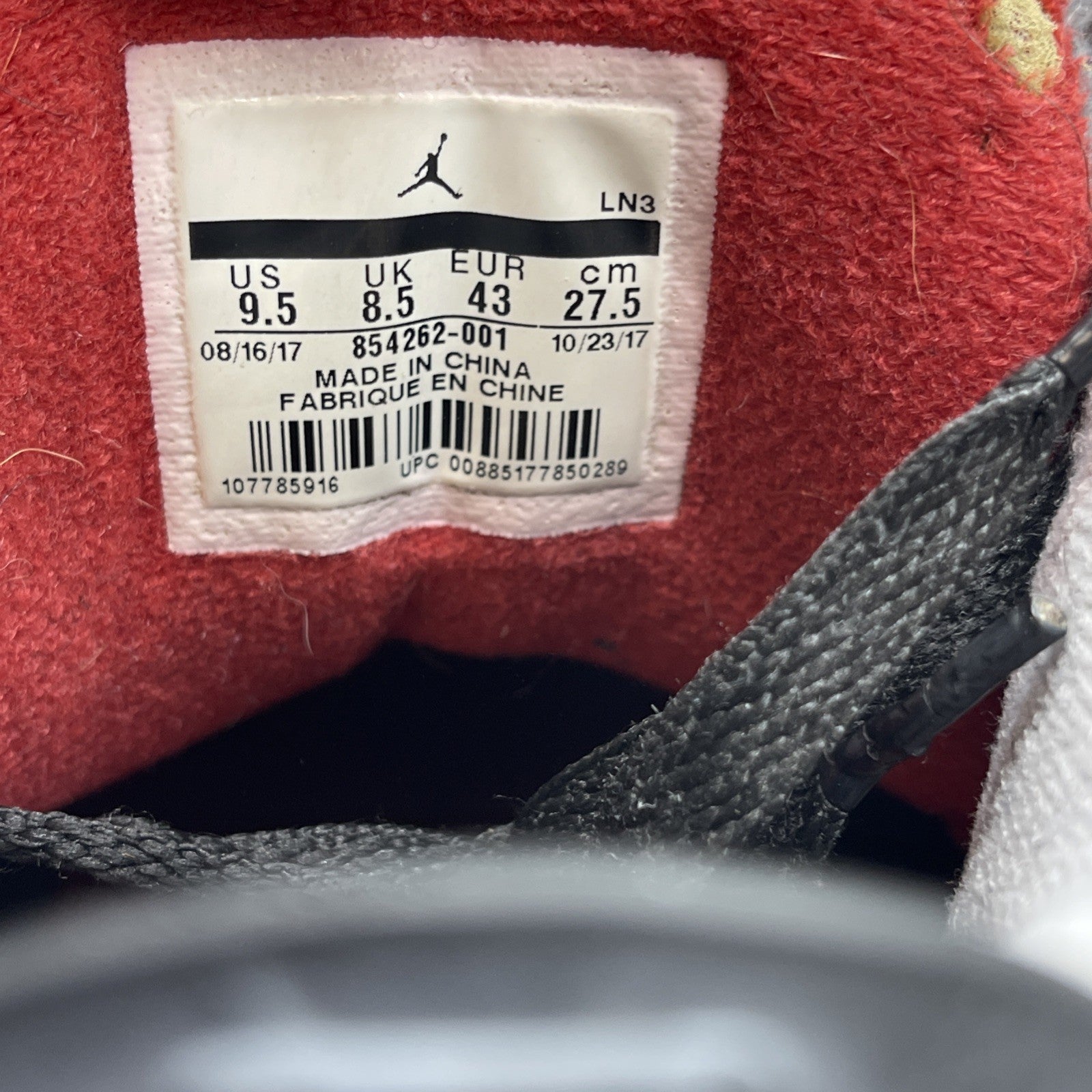 Size 9.5 - Air Jordan 3 Retro OG Mid Black Cement (854262-001)
