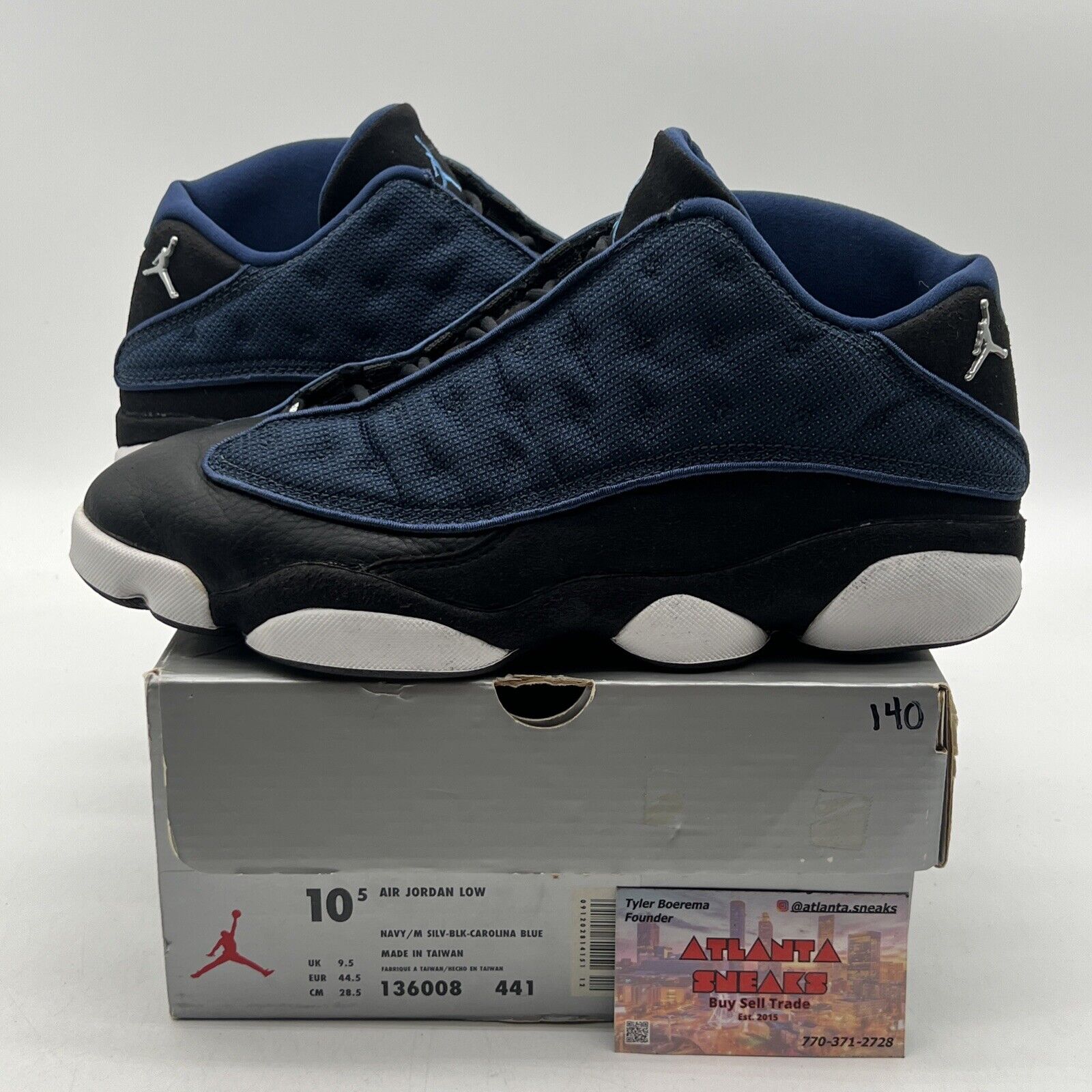 Size 10.5 - Air Jordan 13 OG 1998 Low Brave Blue Black White Leather 136008-441