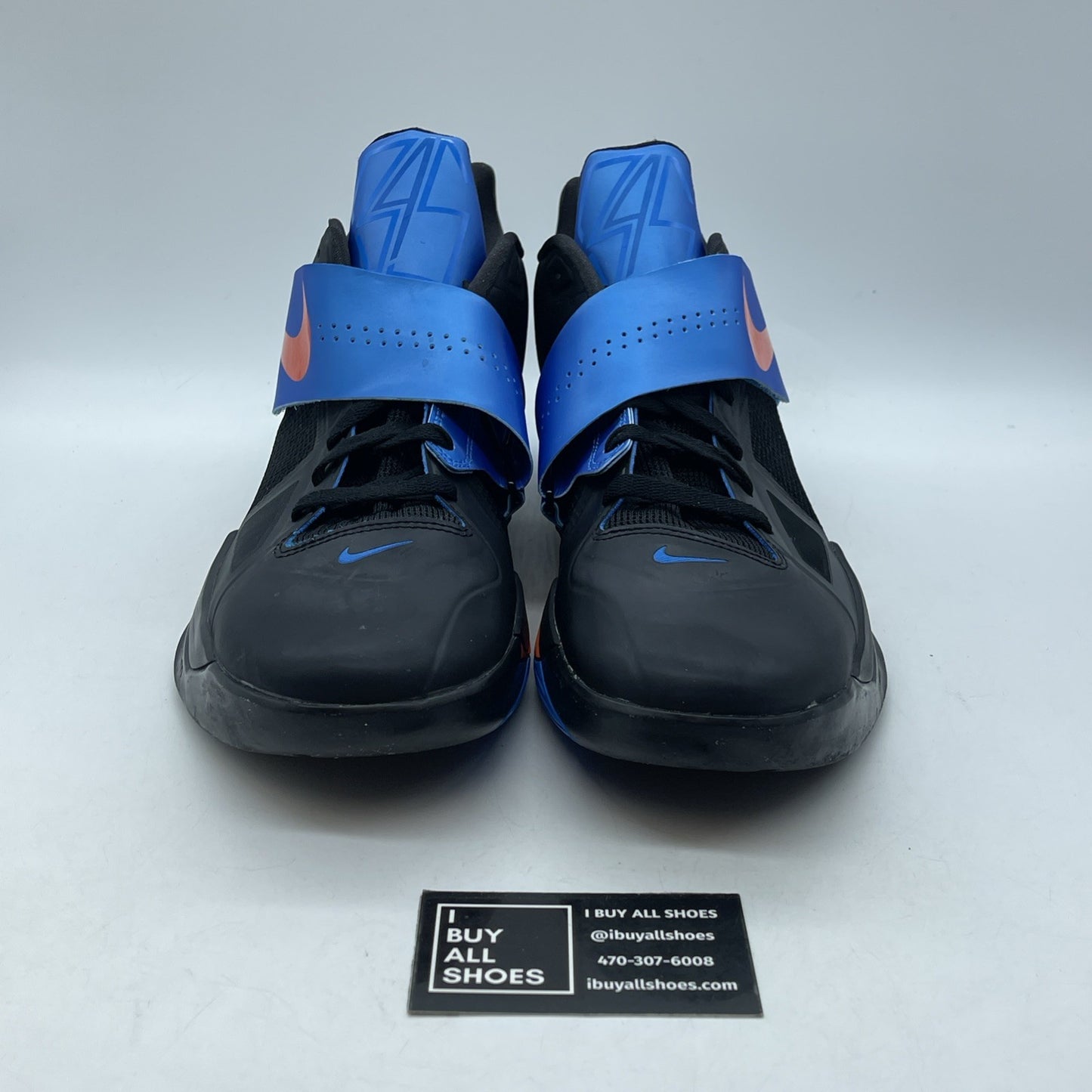 Size 13 - Nike Zoom KD 4 Black Orange Black Leather (473679-001)