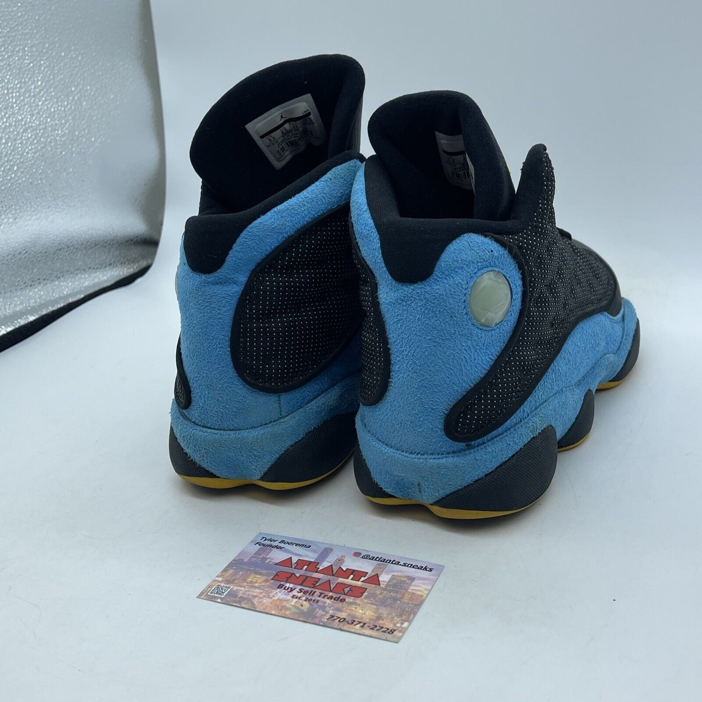 Size 9.5 - Air Jordan 13 Retro CP3 Away Blue Black Suede Leather (823902-015)