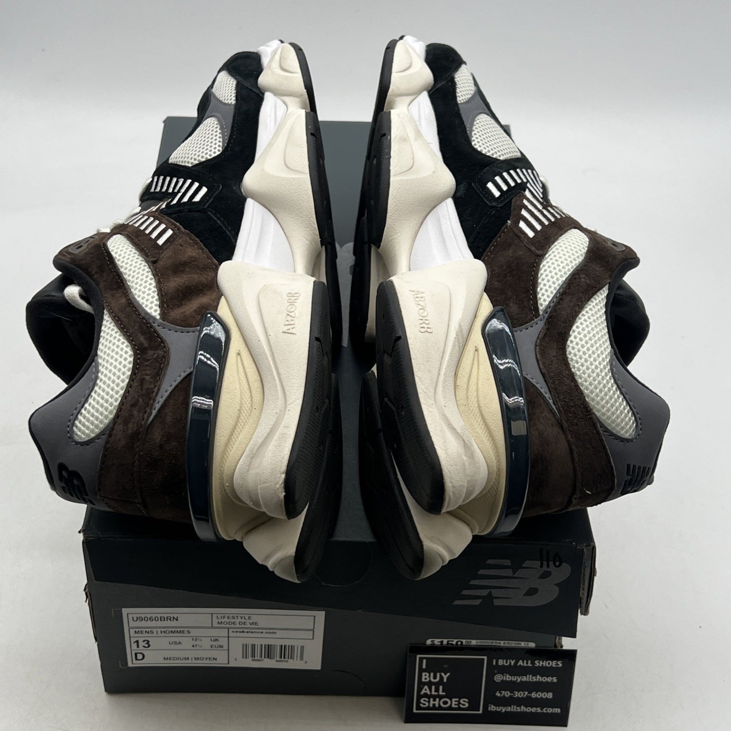 Size 13 - New Balance 9060 Brown Black (U9060BRN)