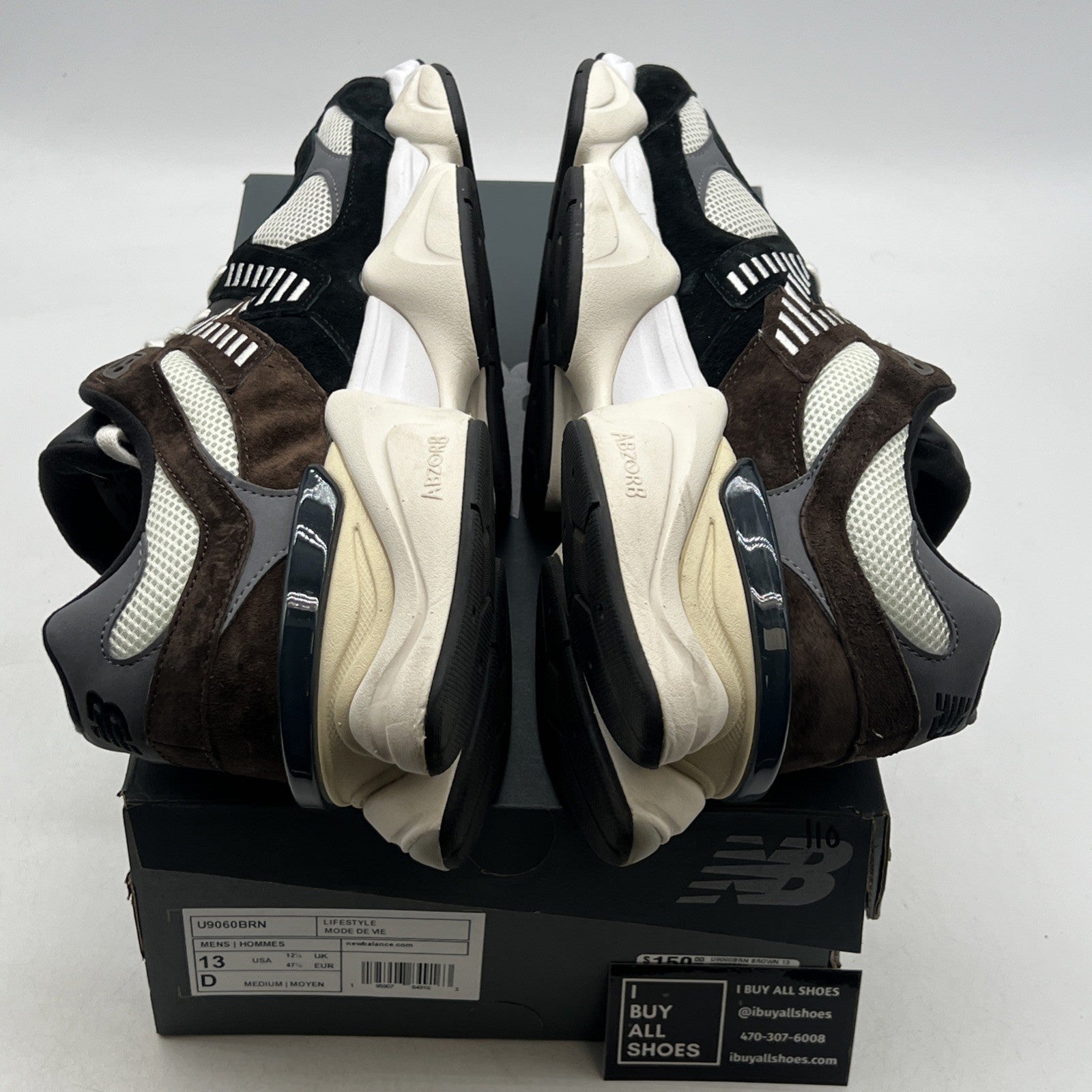Size 13 - New Balance 9060 Brown Black (U9060BRN)