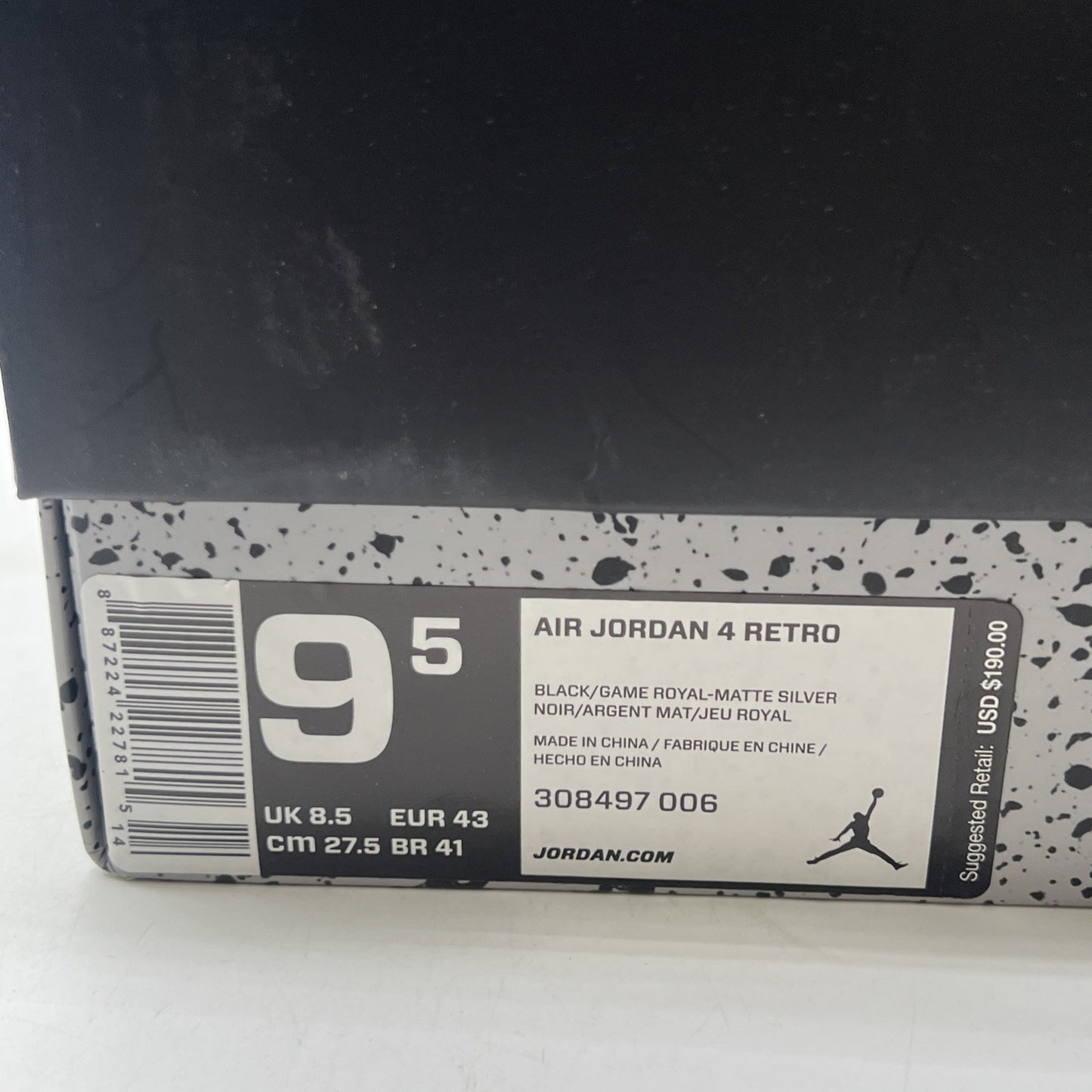 Size 9.5 - Air Jordan 4 Retro Motorsports Alternate 2017 (308497-006)