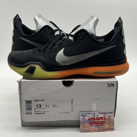 Size 13 - Nike Kobe 10 All Star Orange Black Silver (742546-097)