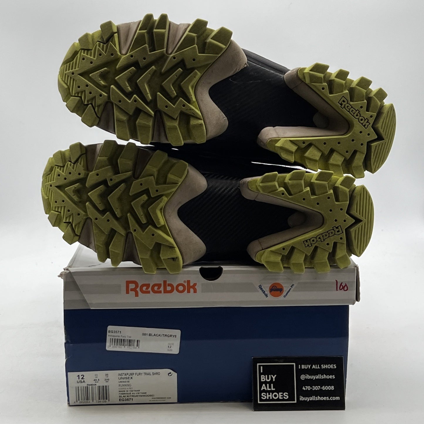 Size 12 - Reebok InstaPump Fury Trail Shroud Green (EG3571)