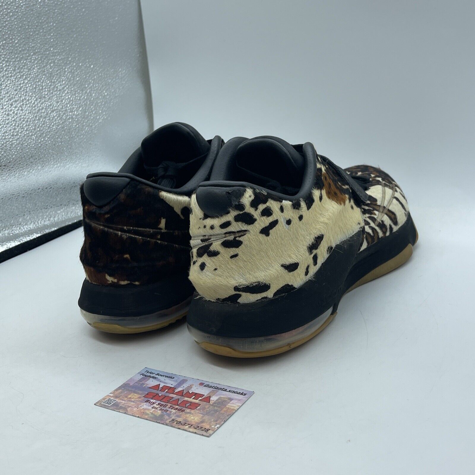 Size 12 - Nike KD 7 EXT QS Longhorn State Brown White Suede Black (716654-001)