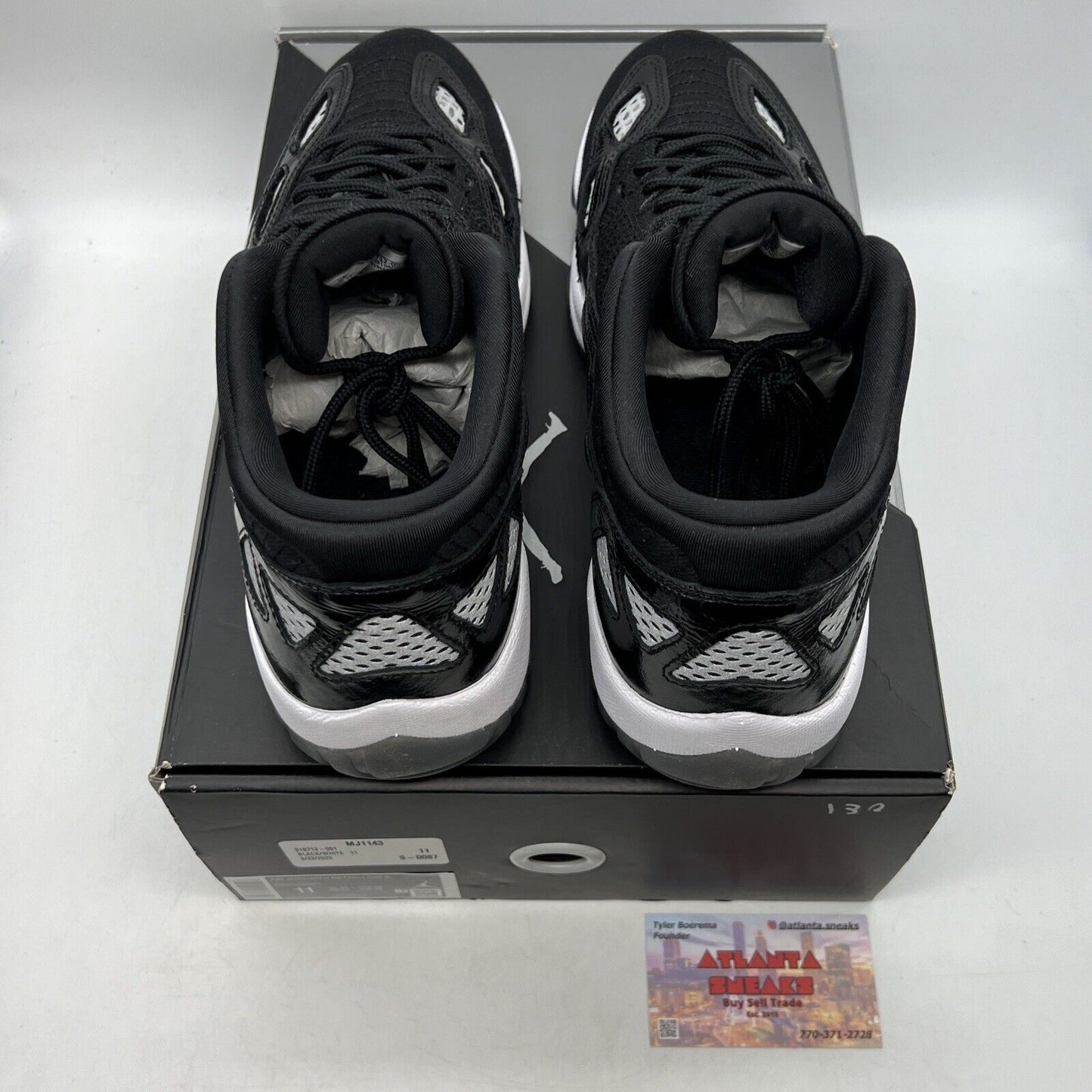 Size 11 - Air Jordan 11 Retro IE Low Black White (919712-001)