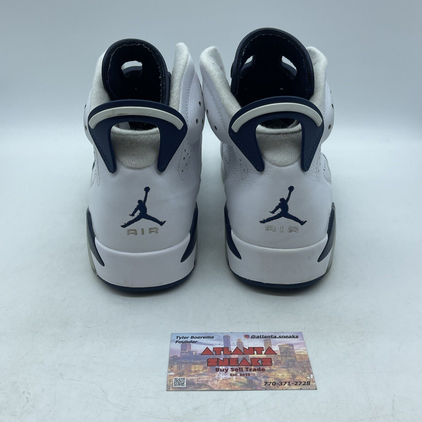 Size 10 - Jordan 6 Retro Midnight Navy White Leather (CT8529-141)