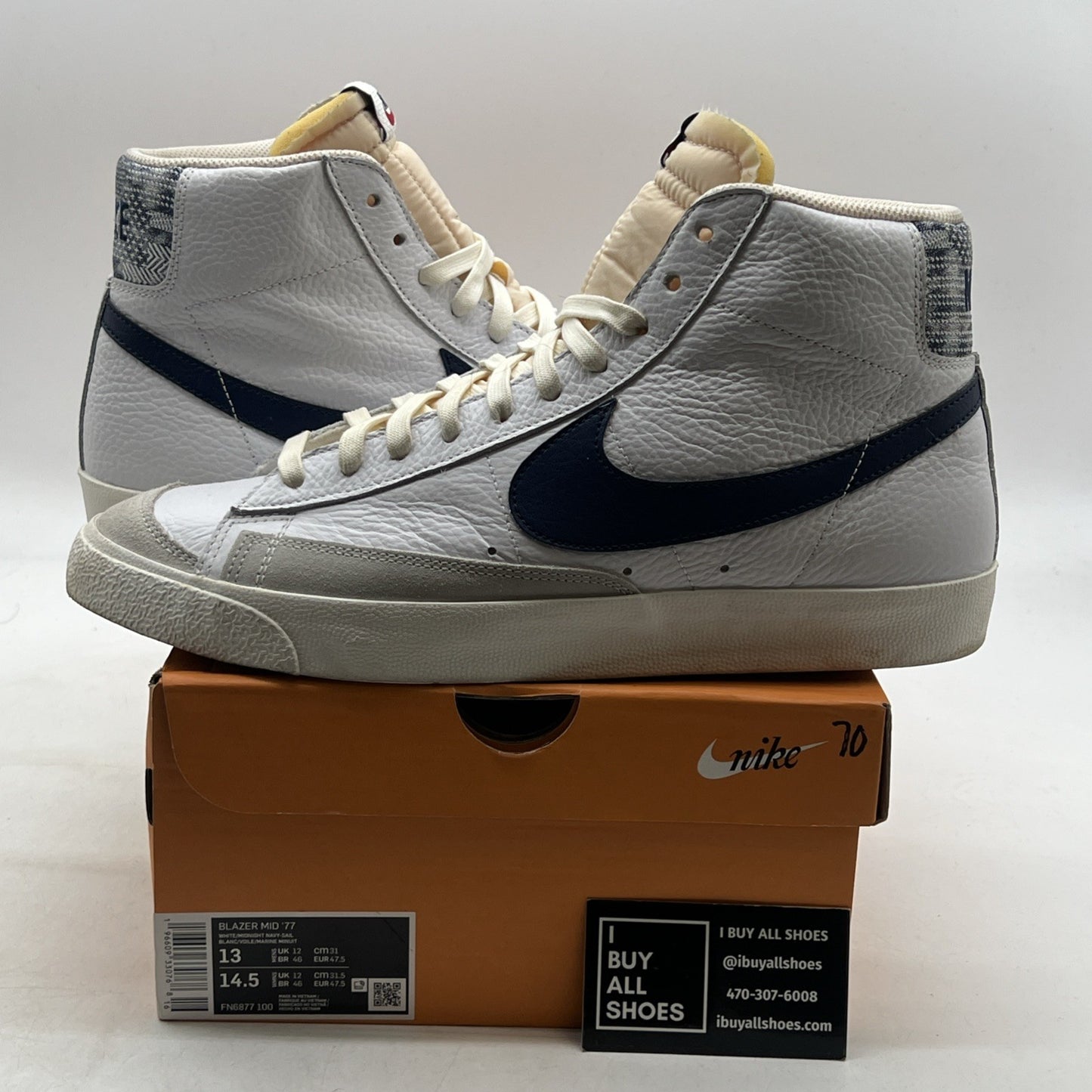 Size 13 - Nike Blazer '77 Mid Washed Denim (FN6877-100)
