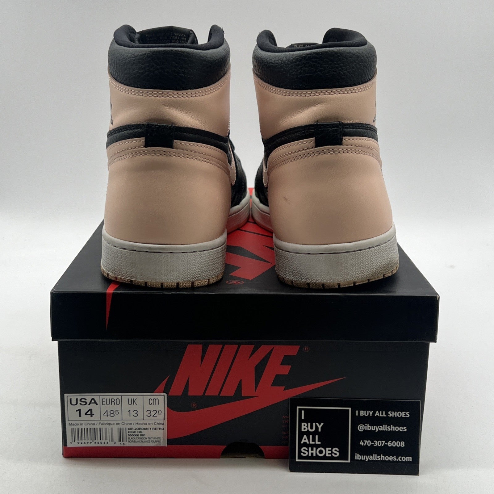 Size 14 - Air Jordan 1 Retro OG High Crimson Tint (555088-081)
