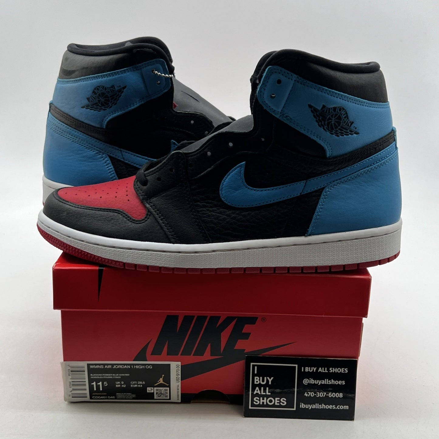 Size 11.5 - Air Jordan 1 High OG UNC To Chicago 2020 (CD0461-046)