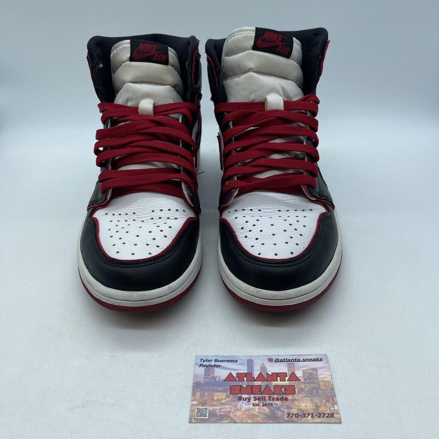 Size 9.5 - Jordan 1 Retro High OG Bloodline 2019 Red White Black (555088-062)