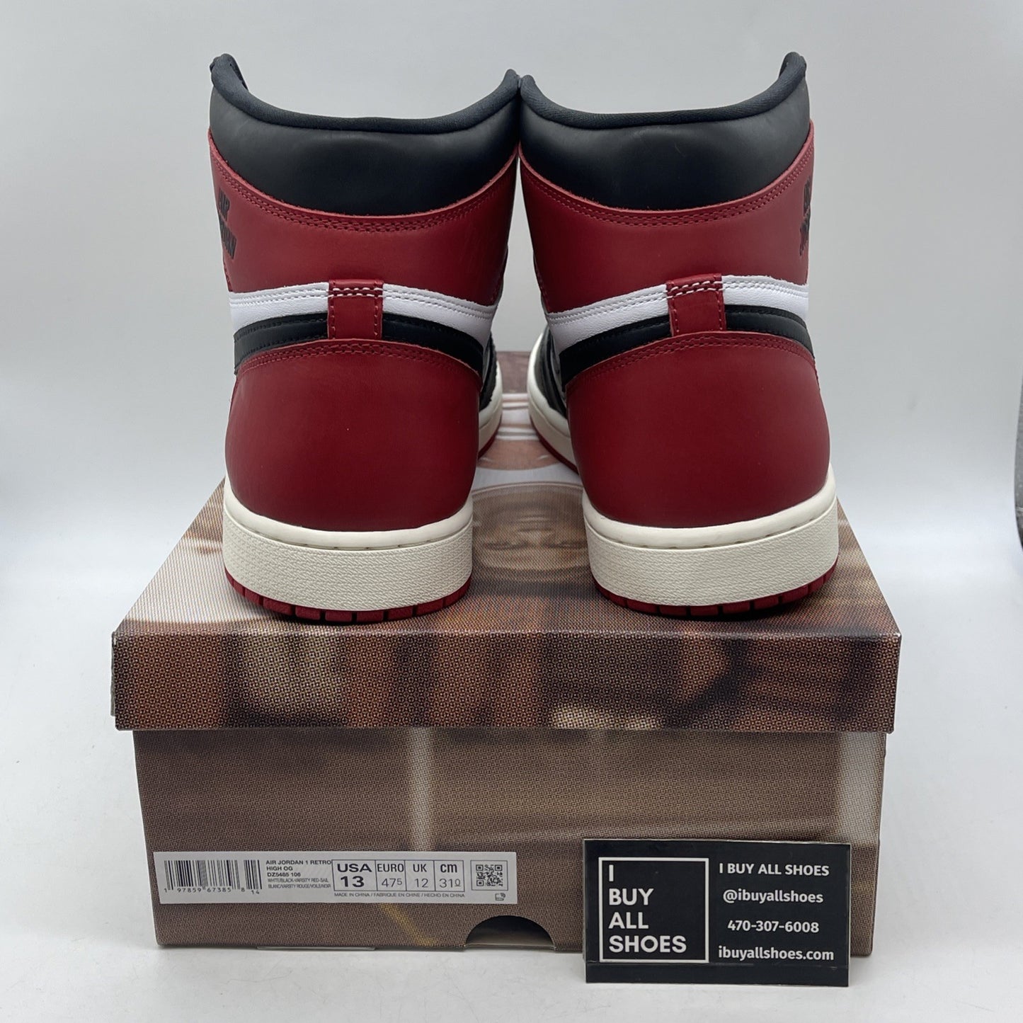 Size 13 - Air Jordan 1 Retro OG High Black Toe Reimagined (DZ5485-106)
