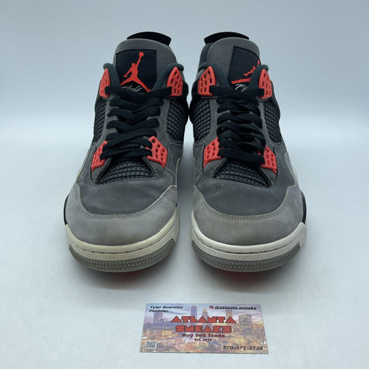 Size 11 - Jordan 4 Retro Mid Infrared Grey Black Suede Leather (DH6927-061)